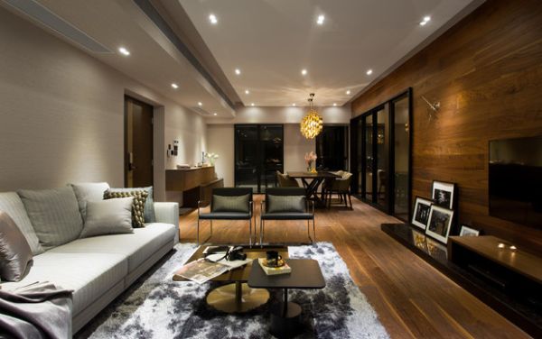 Modern Interiors With Glittering Golden Shine