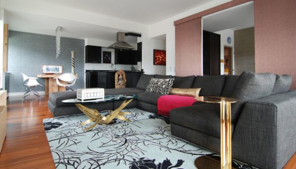 Modern Interiors With Glittering Golden Shine