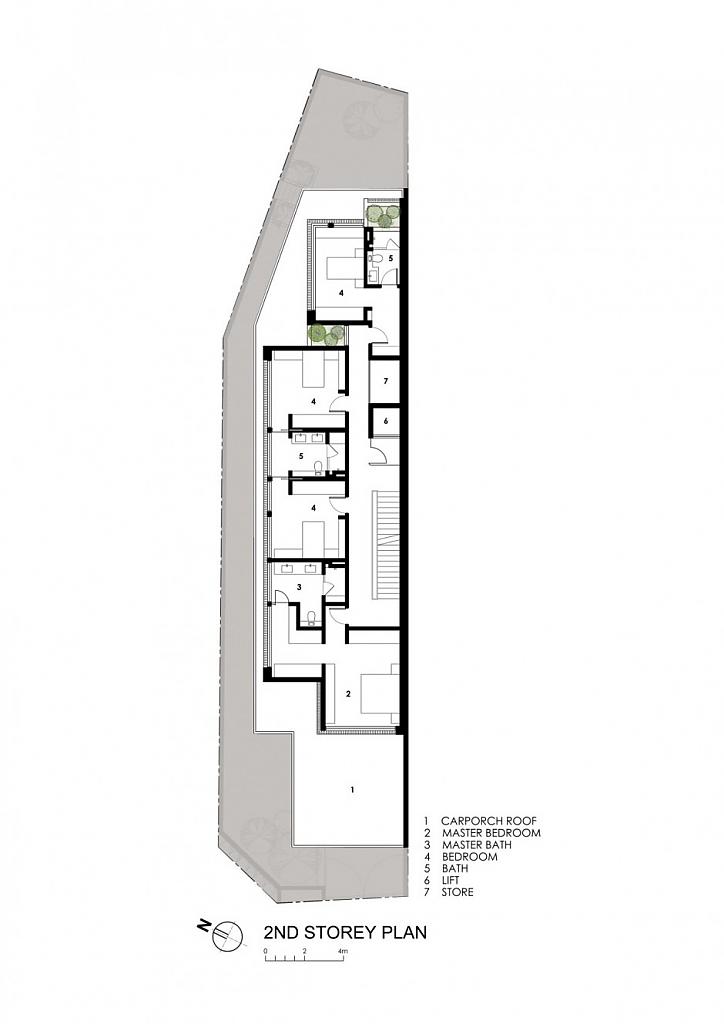 Long Narrow House In Singapore