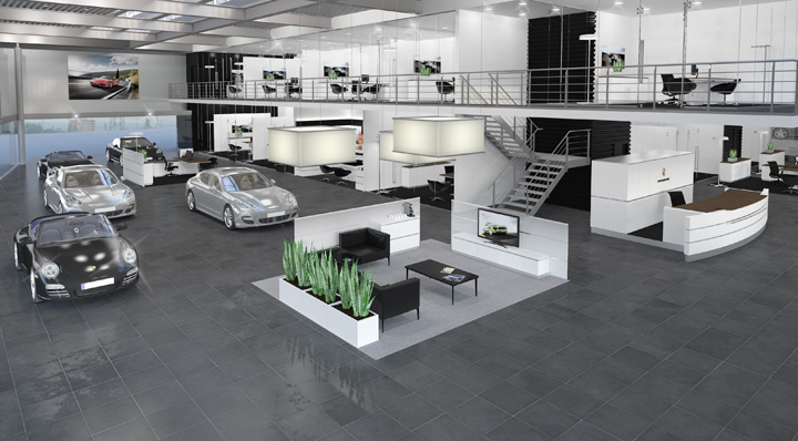 Porsche showroom