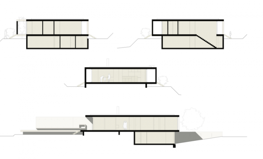 Slightly Inclined Modern House