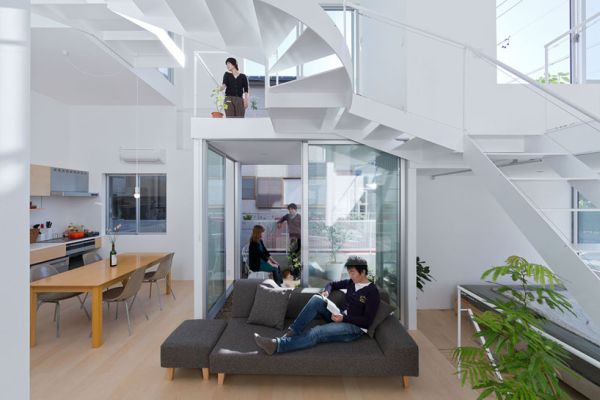 Stylish Stacked House Interiors