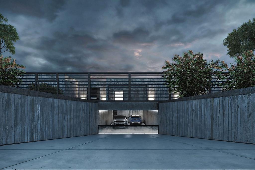 Da House от Igor Sirotov Architects одновременно служит крышей гаража
