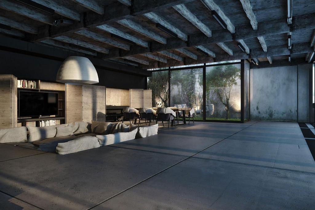 Da House от Igor Sirotov Architects одновременно служит крышей гаража
