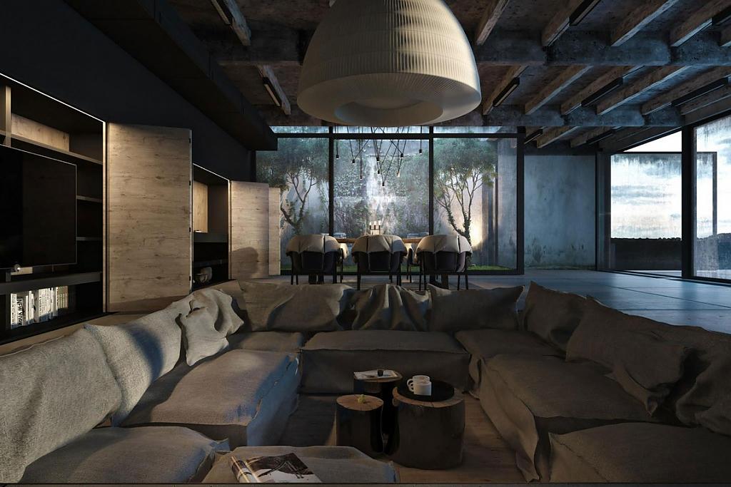 Da House от Igor Sirotov Architects одновременно служит крышей гаража