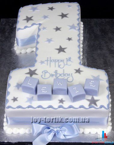 phoca thumb l 00297920hand-cut20figure20one20birthday20cake20with20stars20and20n
