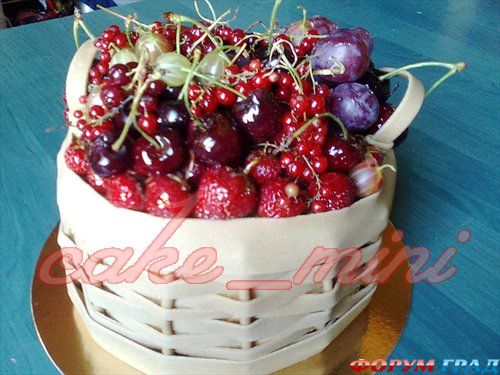 торт "Корзина с фруктами"