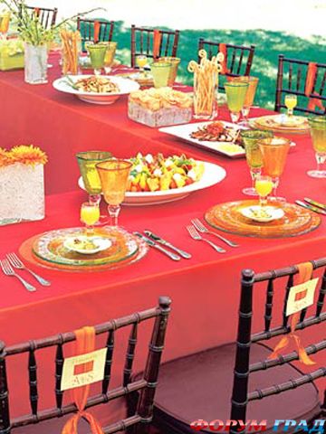 Сервировка стола в стиле экзотик.