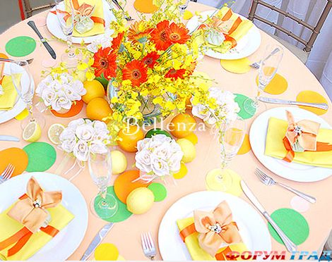 Сервировка стола в стиле экзотик.