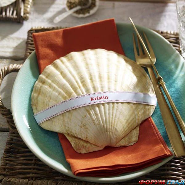 Летние идеи для украшения салфеток и тарелок