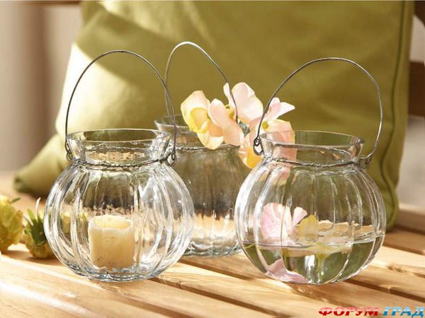 Украшение летних свечей цветами
