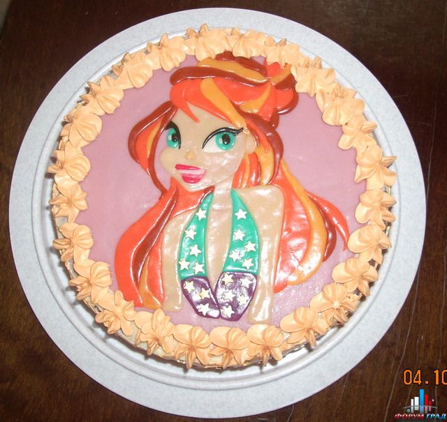 Торт с аппликацией