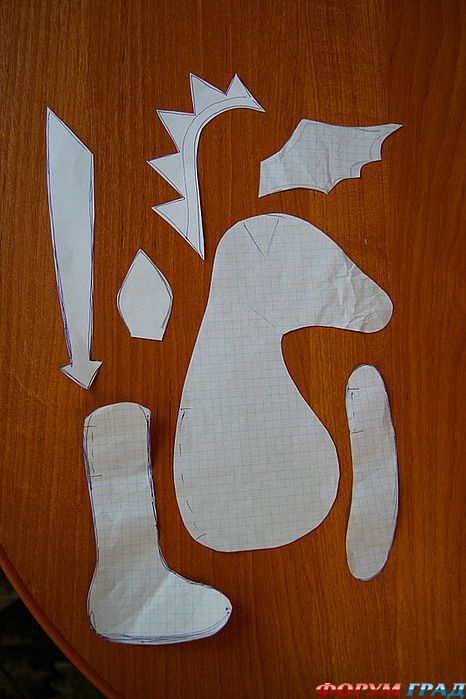 dragon patterns, выкройки драконов, выкройки динозавров