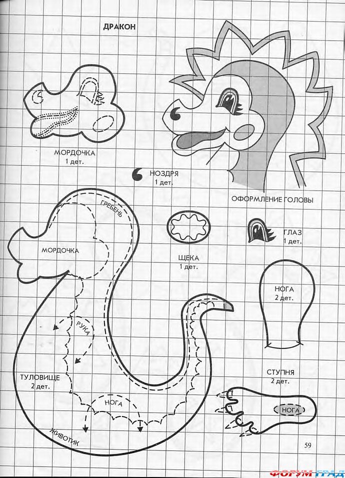 выкройки драконов