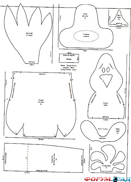 выкройки птиц