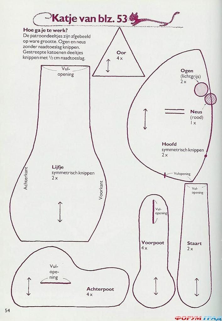 выкройки кошек