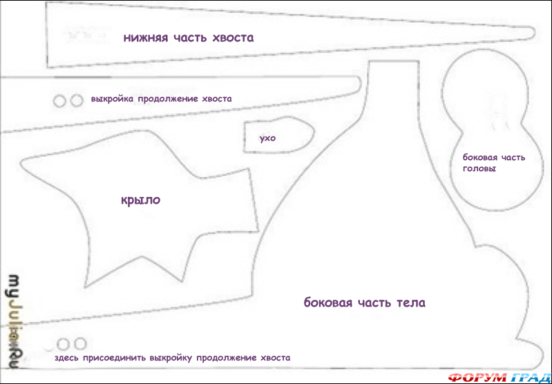 выкройки игрушек разное