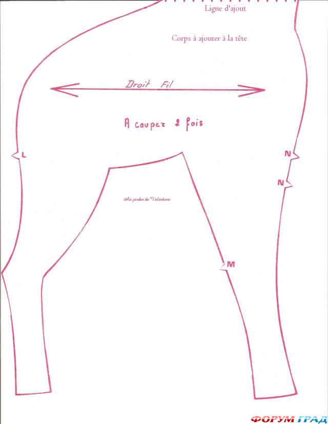 выкройки мягких игрушек, выкройки жирафов