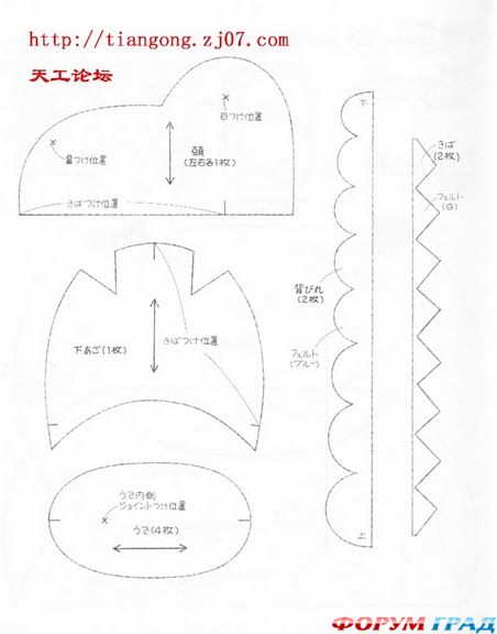 выкройки драконов