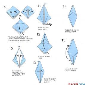 схема оригами зебра