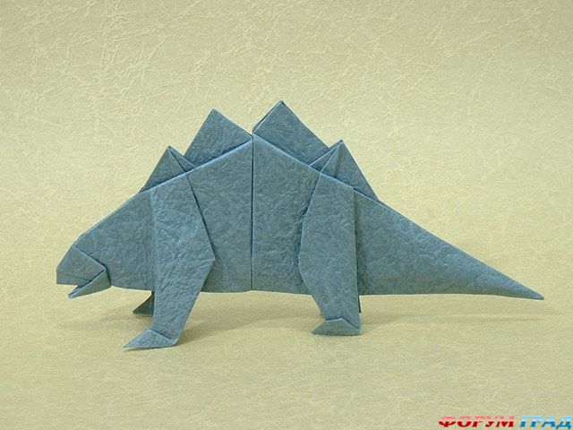схема оригами стгозавр