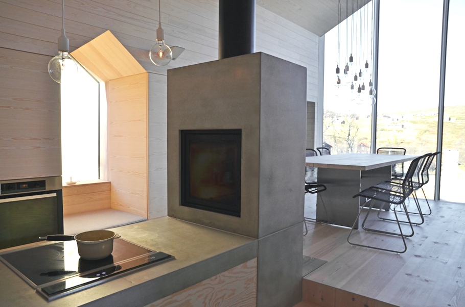 Дизайн интерьера кухни от Mountain Lodge в Норвегии