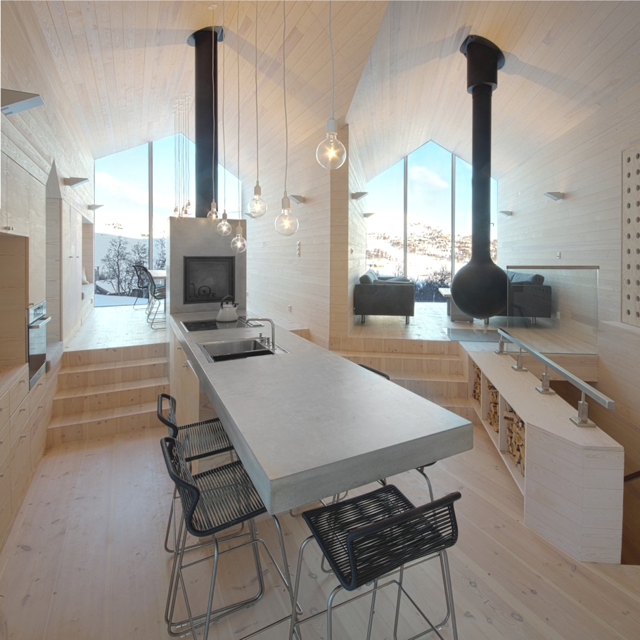 Дизайн интерьера дома Holiday Home от Mountain Lodge в Норвегии