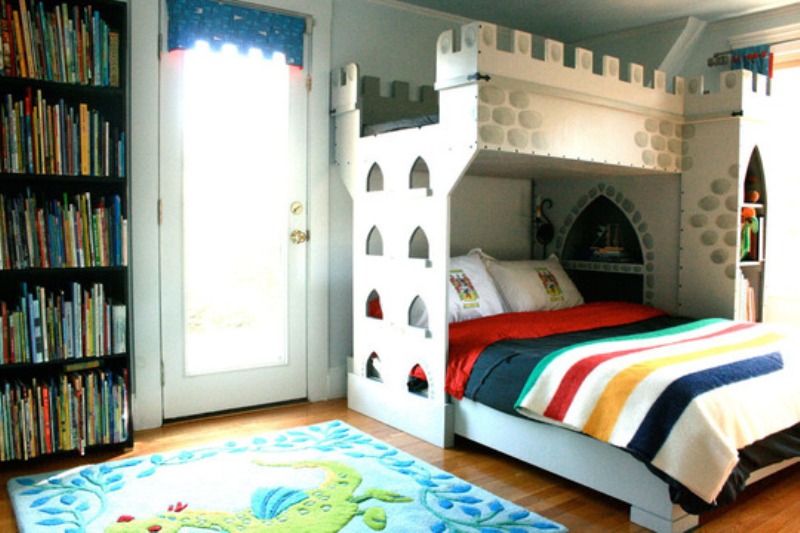 modern-boys-bedroom-with-a-castle-bunk-bed-1
