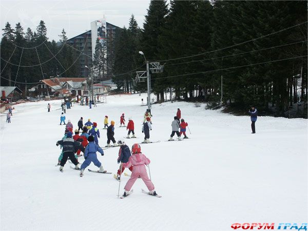 лыжники в Боровце