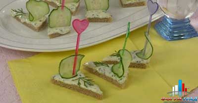 Канапе с огурцами