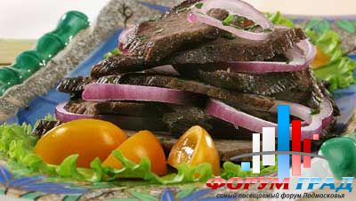 Салат из баранины с луком