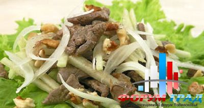 Салат с куриной печенью