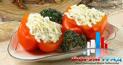 Перец фаршированный творогом