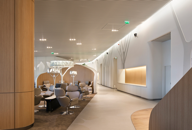 Крупнейший зал ожидания бизнес-класса,аэропорт имени Шарля де Голля, Париж