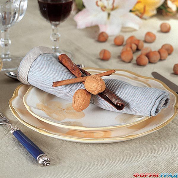 Украшаем тарелки и салфетки