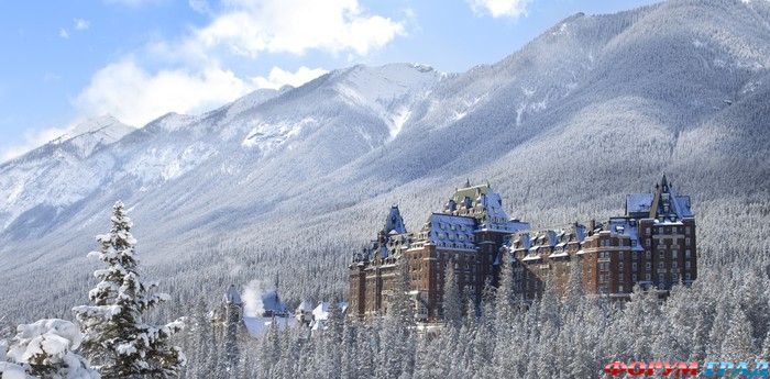 Отель Fairmont в Banff Springs зимой