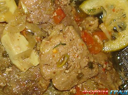 Мясо в лимонном маринаде