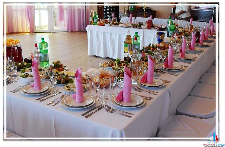 Сервировка свадебного стола