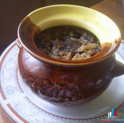 Перловка с грибами
