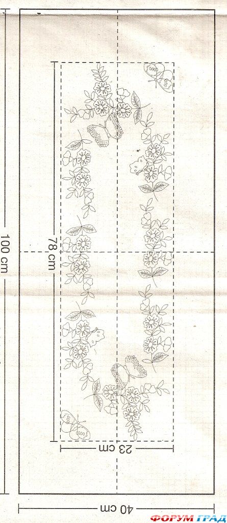 Цветочные мотивы на скатерти