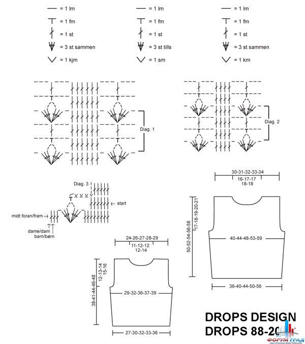 Летняя майка Василек. Схема