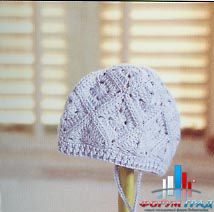 Вязаная шапочка из квадратов