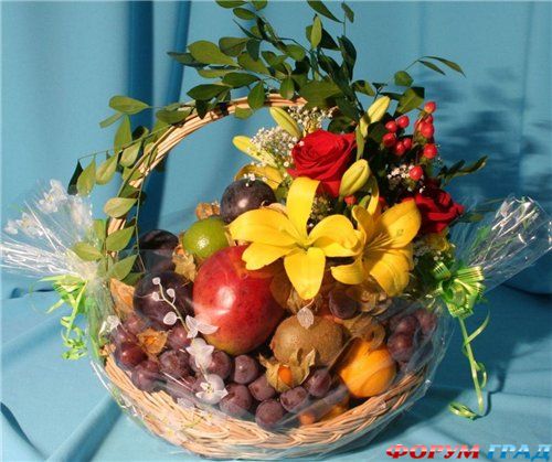 Буке с фруктами