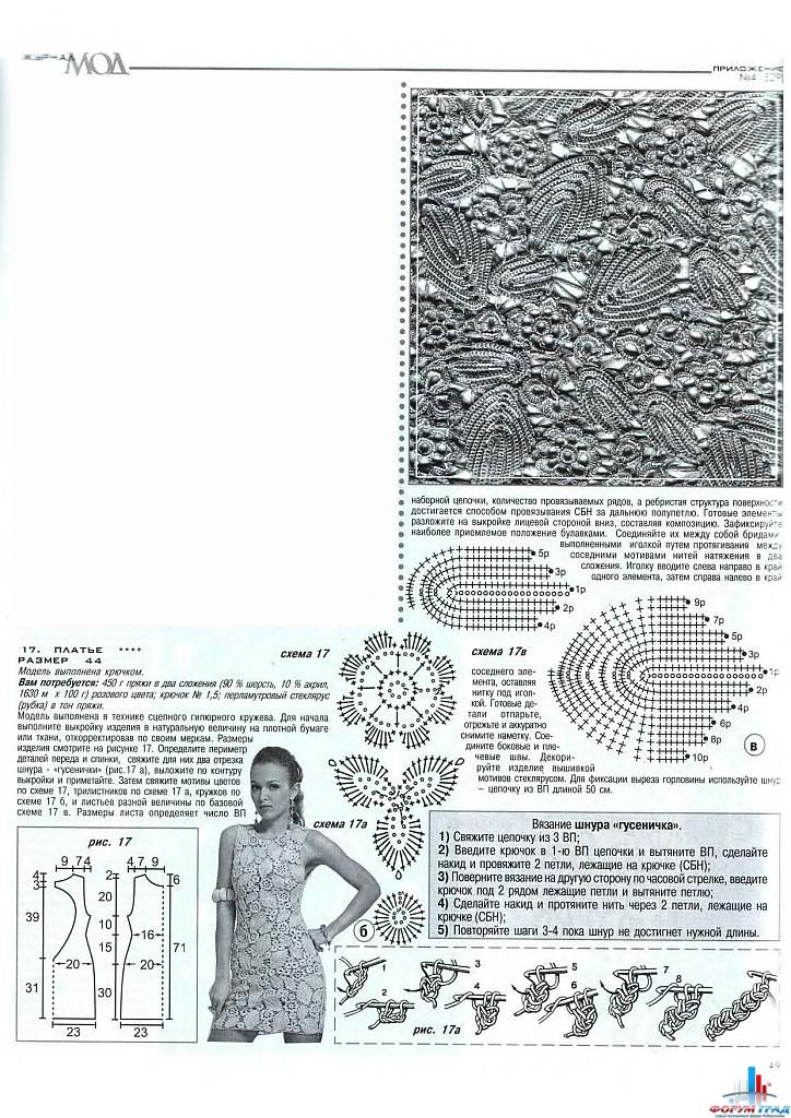 Платье ирландским кружевом