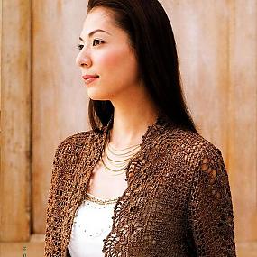 Коричневый кардиган