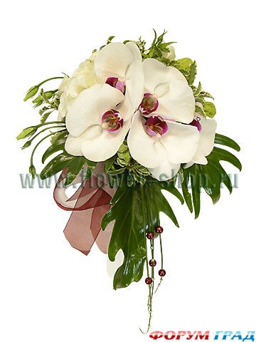 Свадебный букет из орхидей