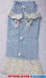 Голубое платье