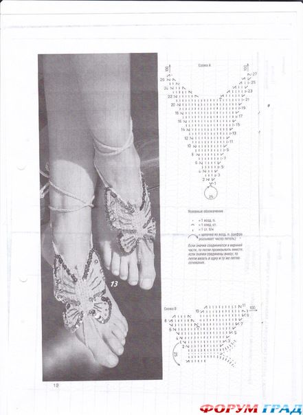 Вязаные шлепки