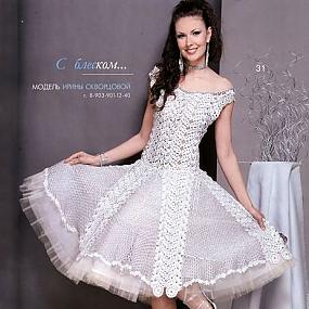 Свадебное платье крючком