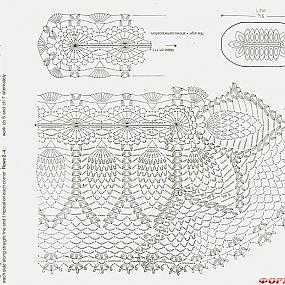 Вязаная дорожка из ананасов